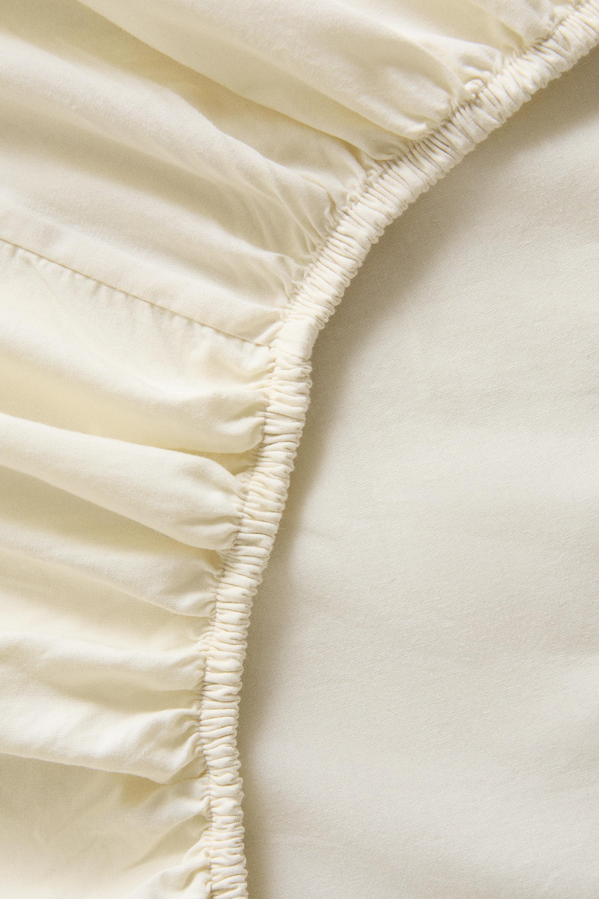 FADED PERCALE COTTON FITTED SHEET